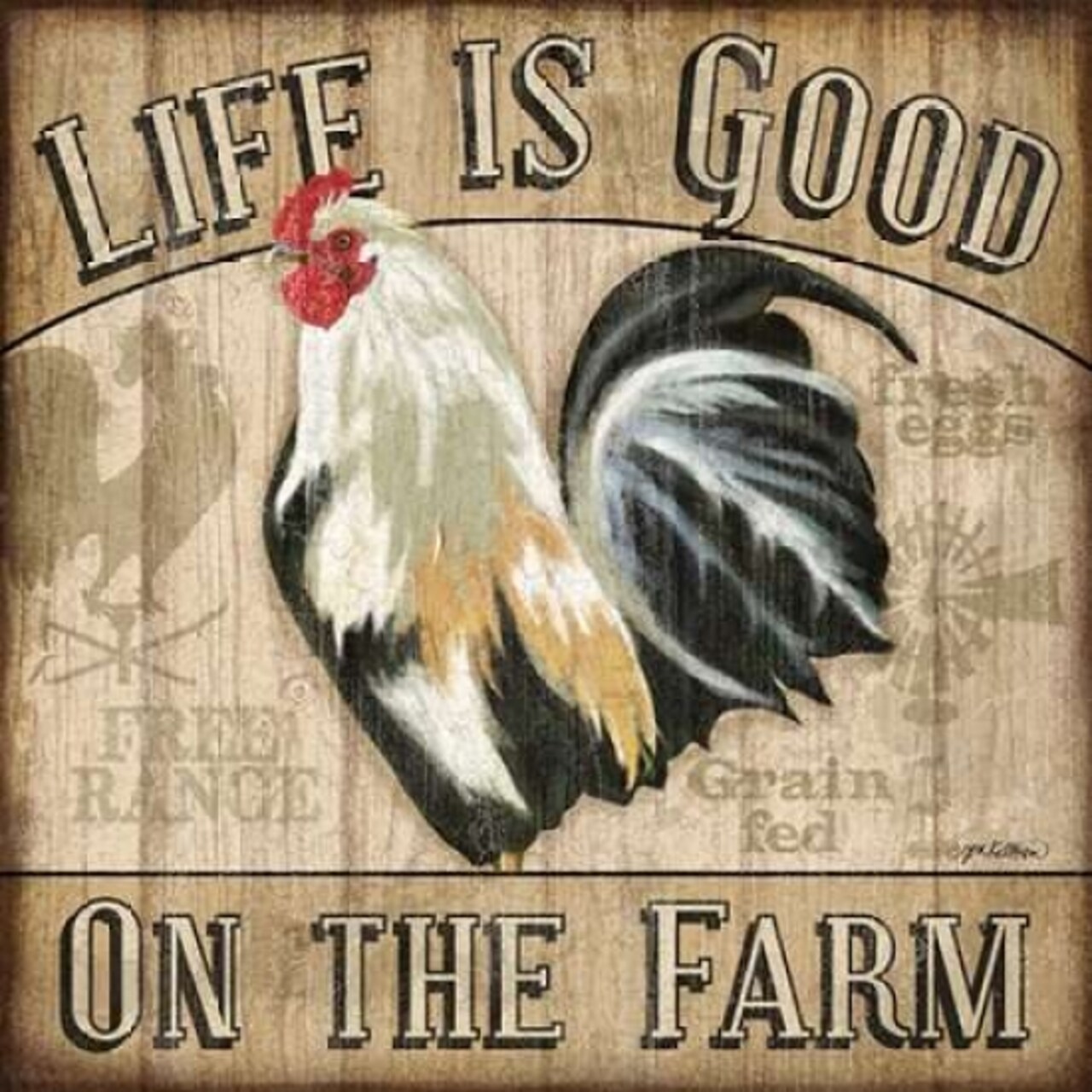 Country Rooster II Poster Print by Jen Killeen - Item # VARPDXRB7355JK